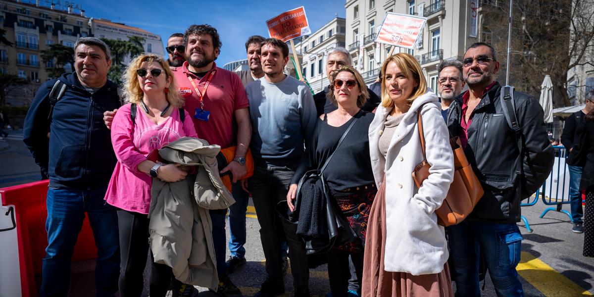 Masivo seguimiento de los paros en la FNMT y éxito de la manifestación hasta el Congreso de los Diputados