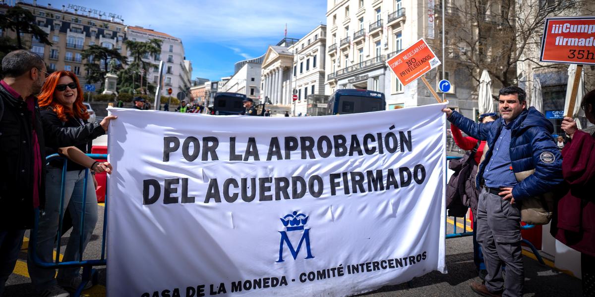 Movilización en la FNMT-Real Casa de la Moneda