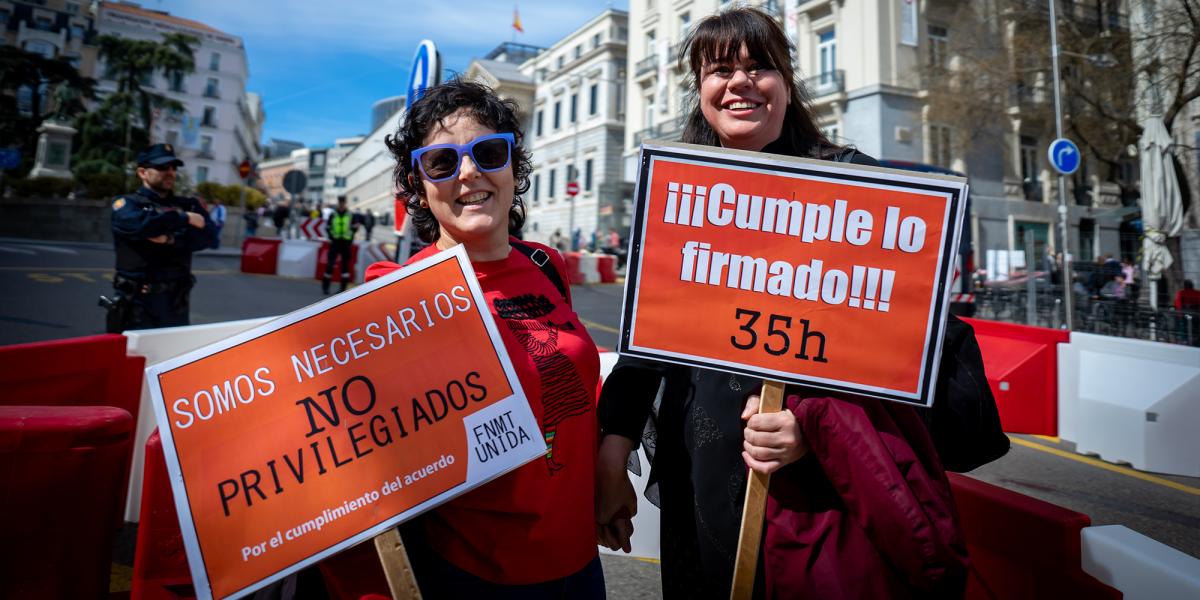 Movilización en la FNMT-Real Casa de la Moneda